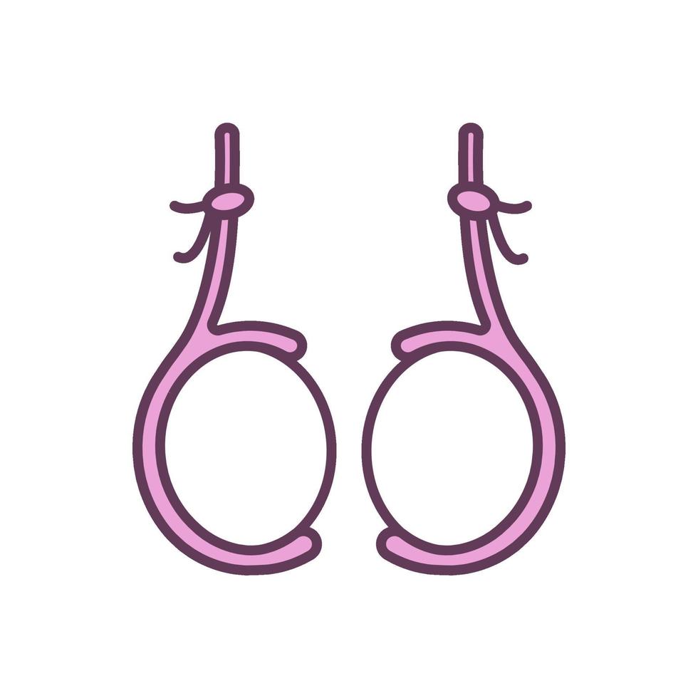 Testicles RGB color icon vector