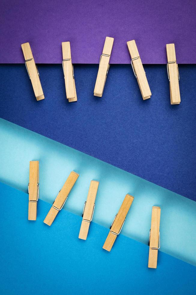 Clothespins and colored paper photo