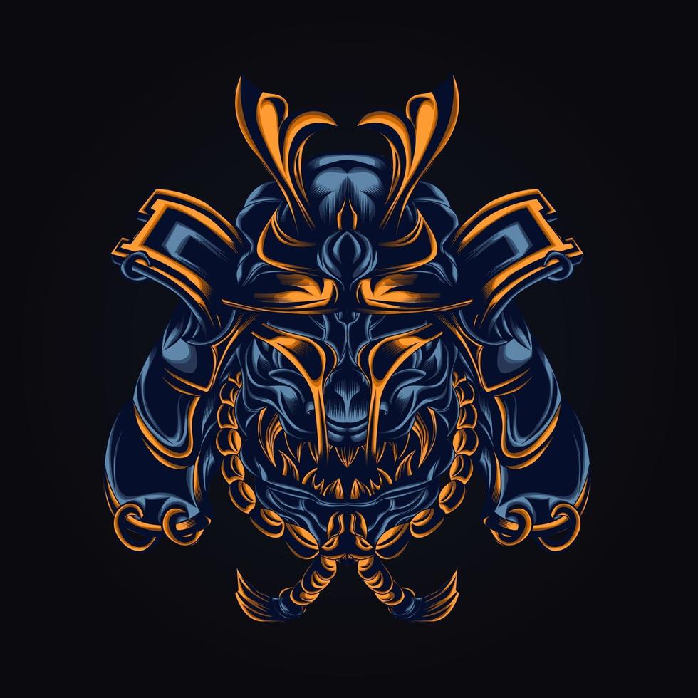 satan samurai artwork illustration vector