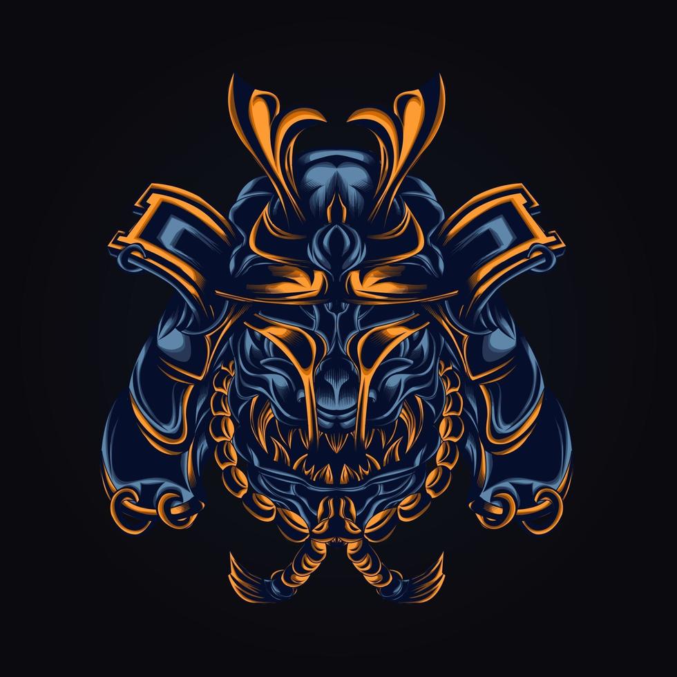 satan samurai artwork illustration vector