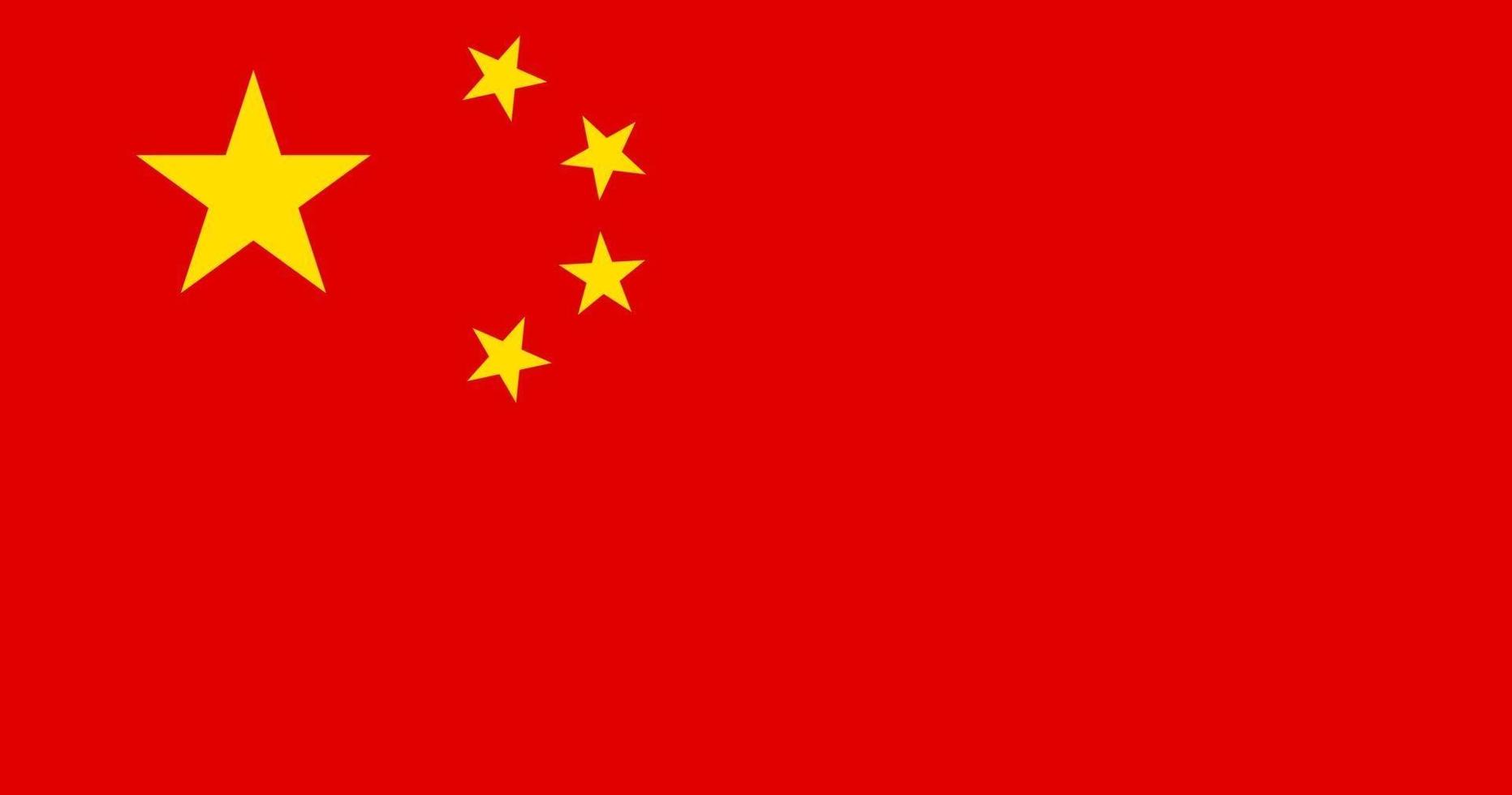 vector de bandera china - bandera china oficial con color original y proporción de tamaño