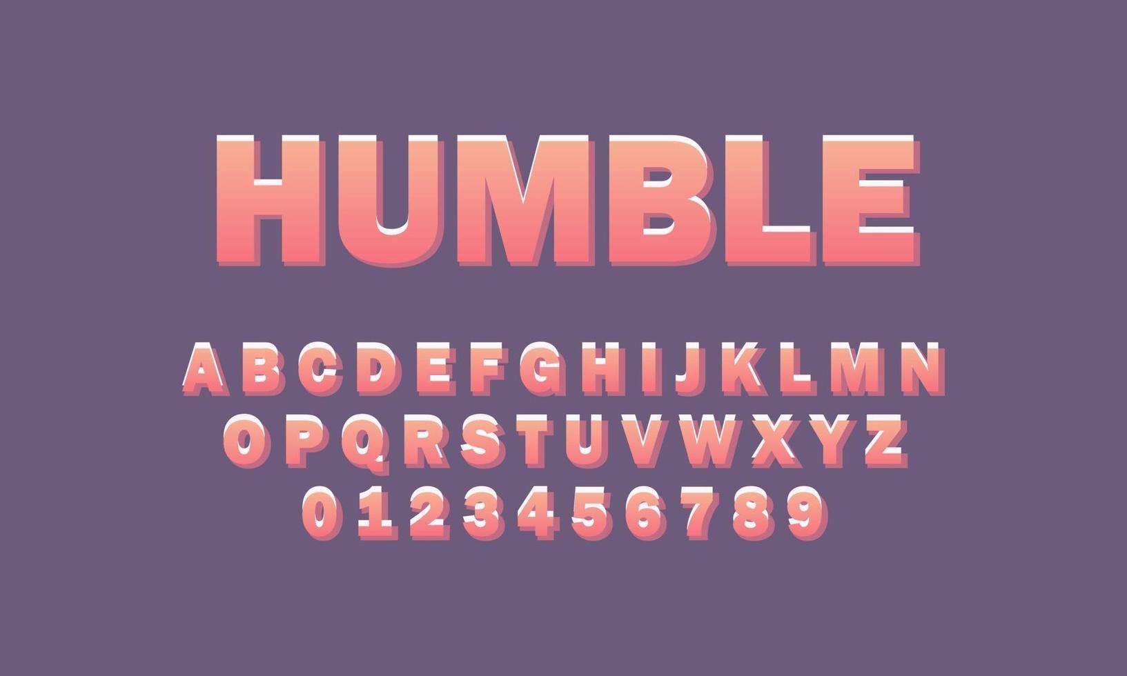 humble font alphabet vector