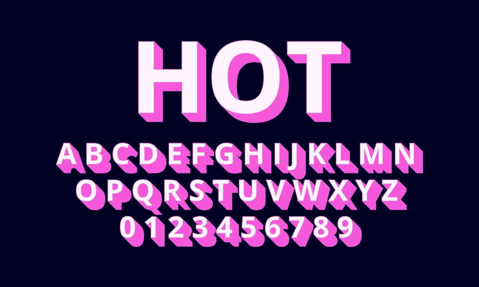 hot font alphabet vector