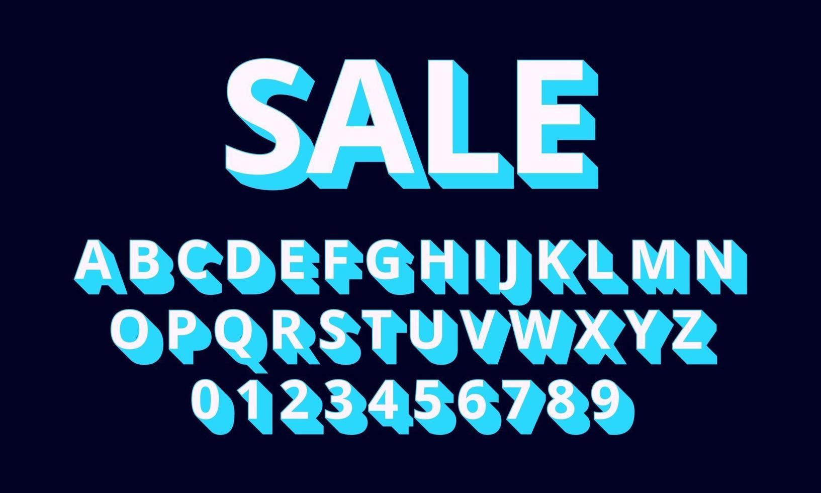 sale font alphabet vector