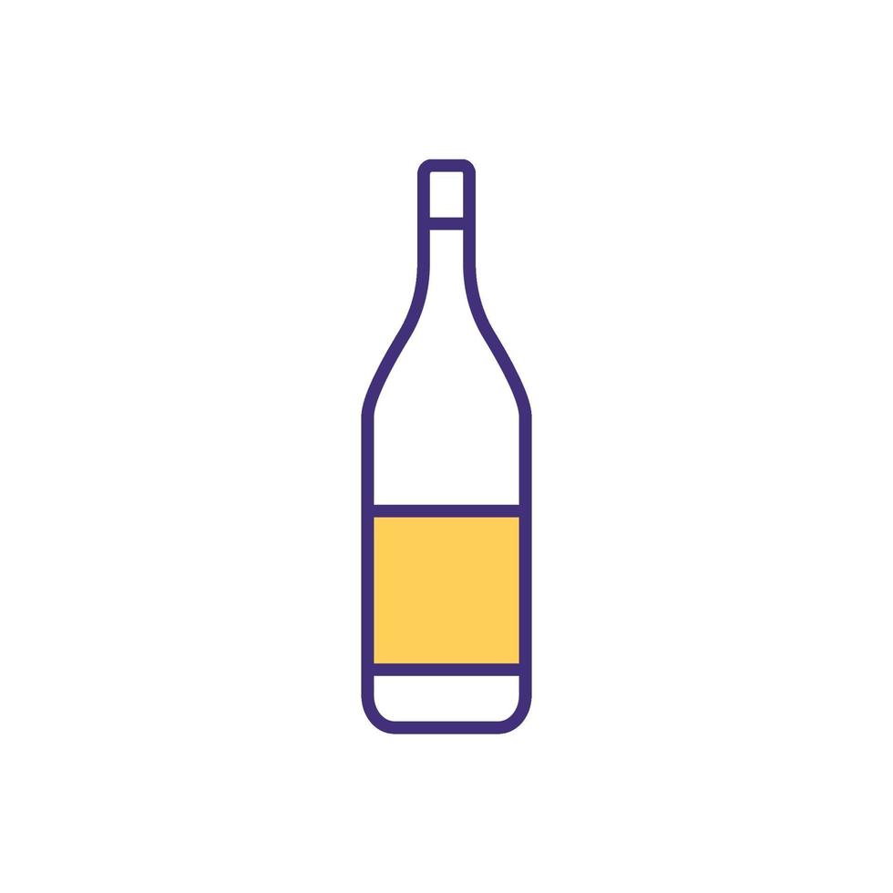 Alcohol bottle RGB color icon vector
