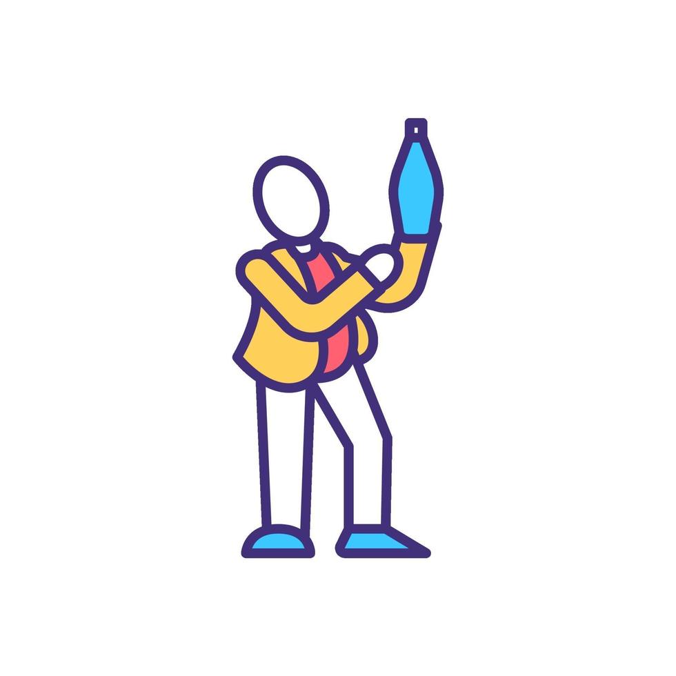 Sommelier RGB color icon vector