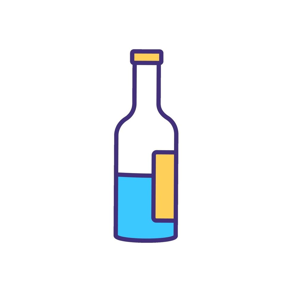 beber alcohol icono de color rgb vector