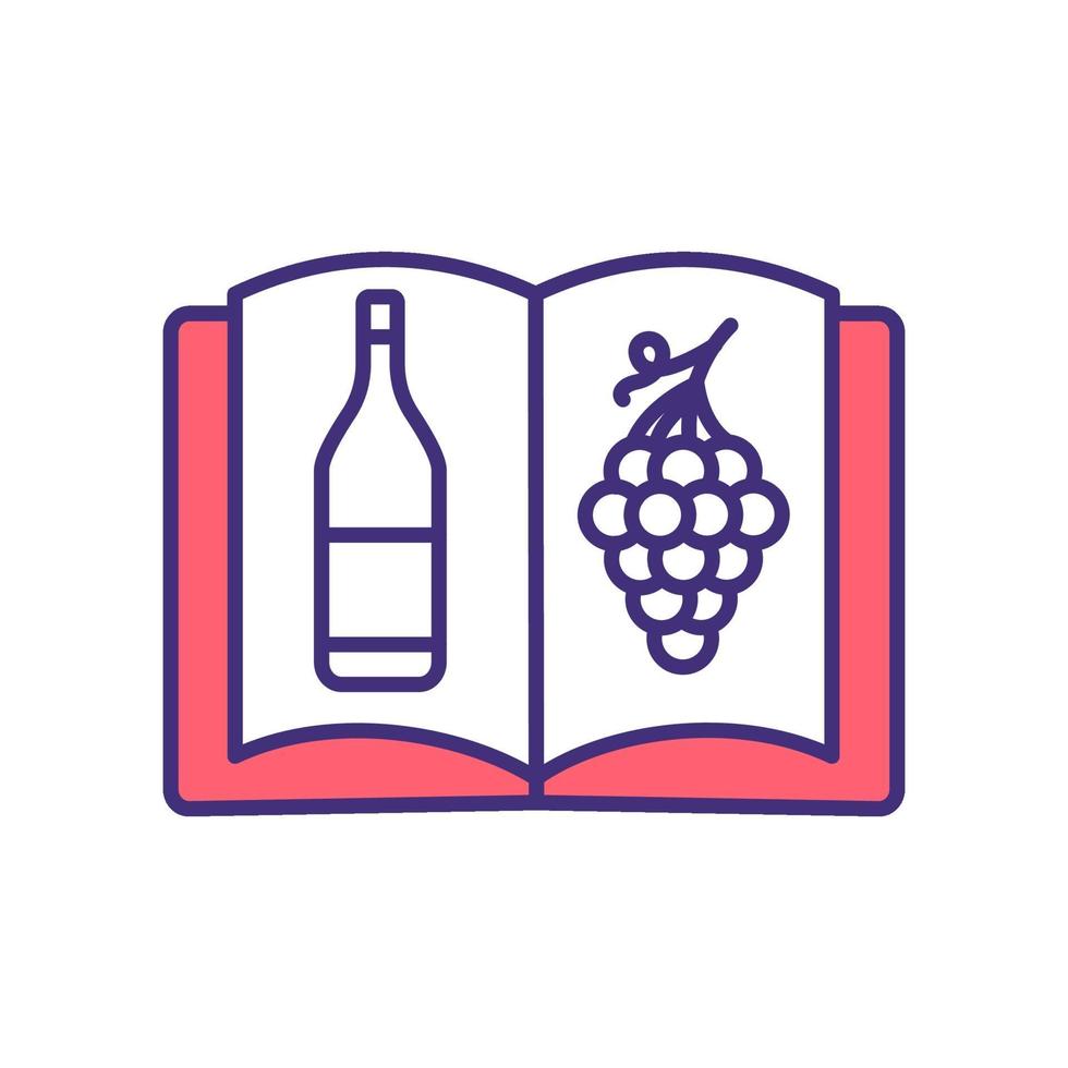 Wine production process RGB color icon vector