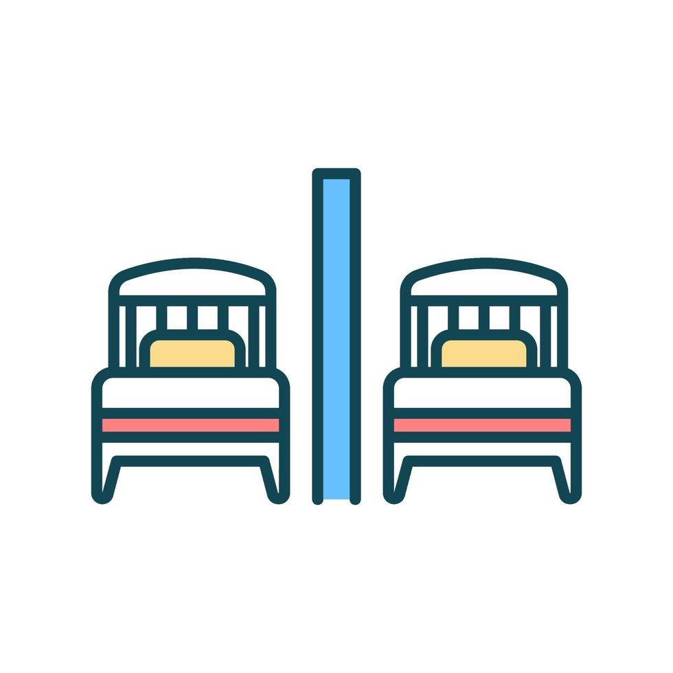 Separate room RGB color icon vector