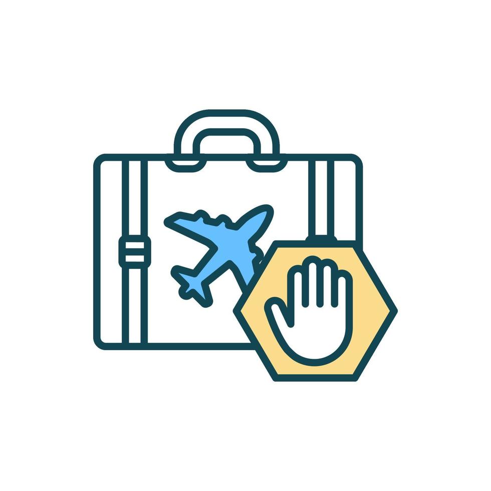 Trip cancellation RGB color icon vector