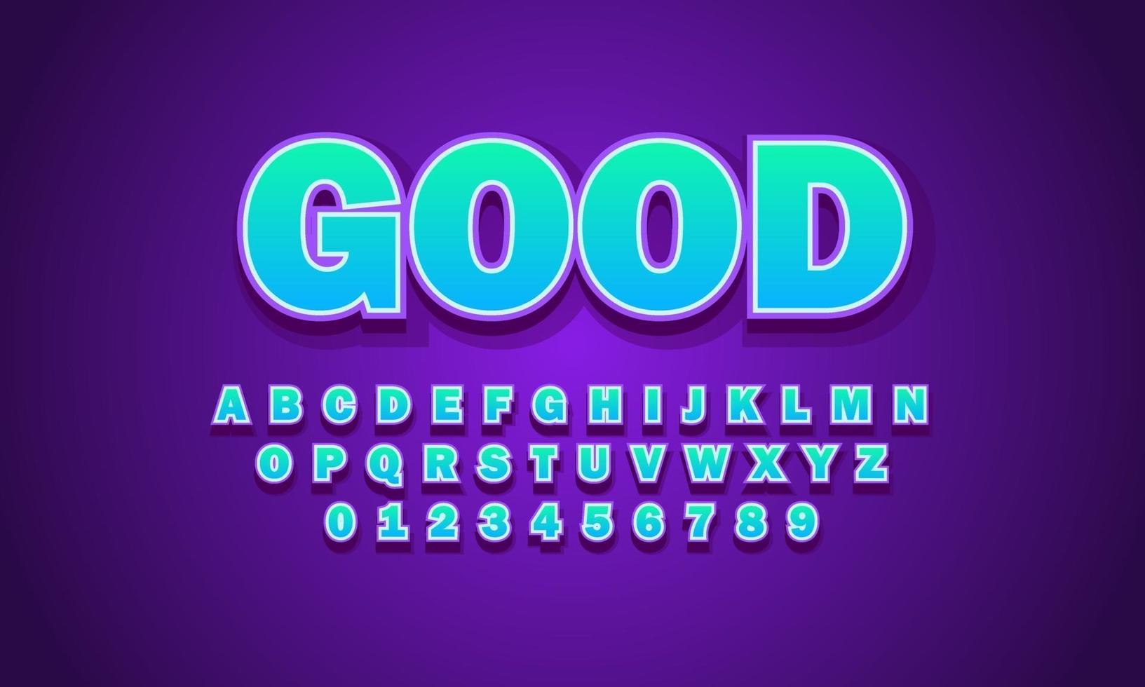 good font alphabet vector