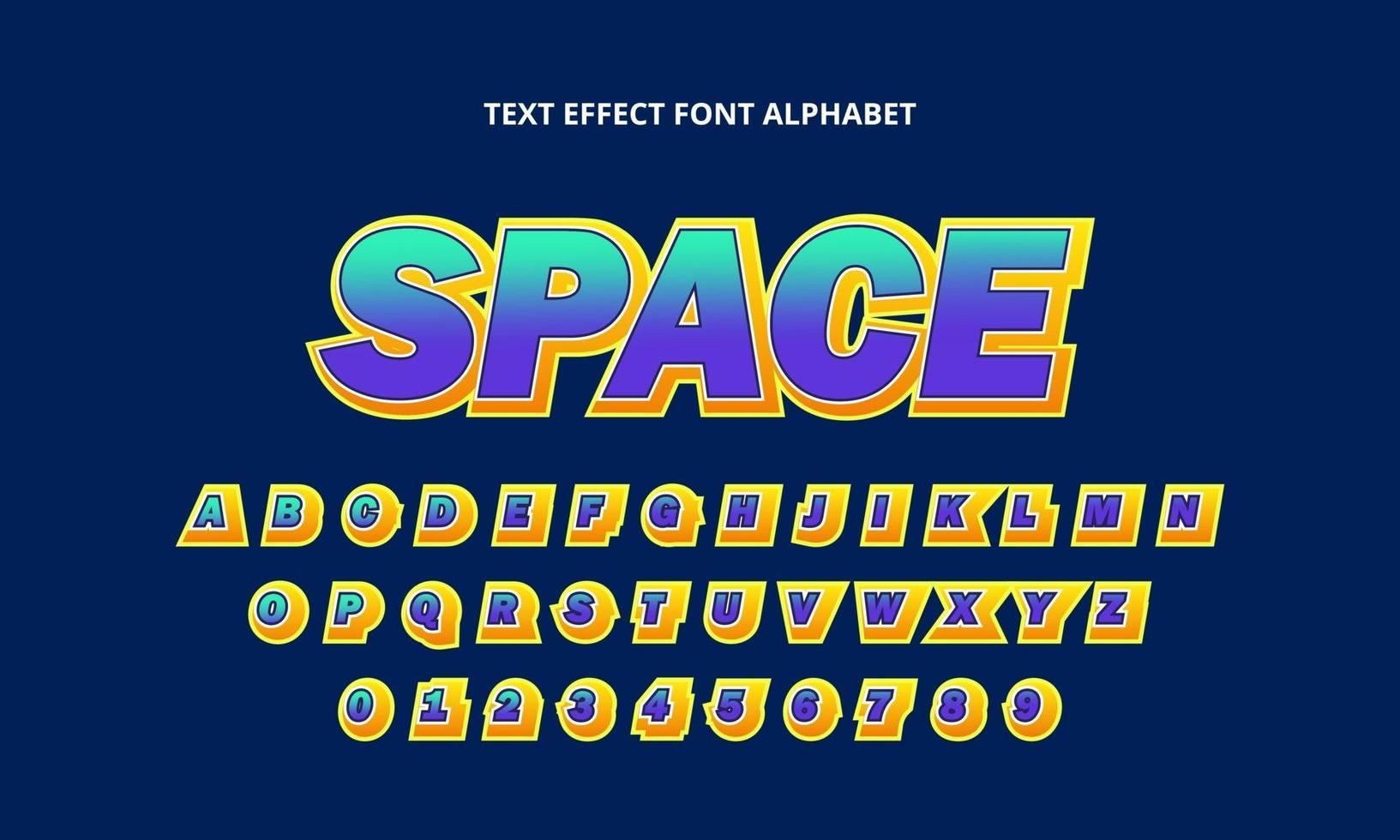 Space font alphabet vector