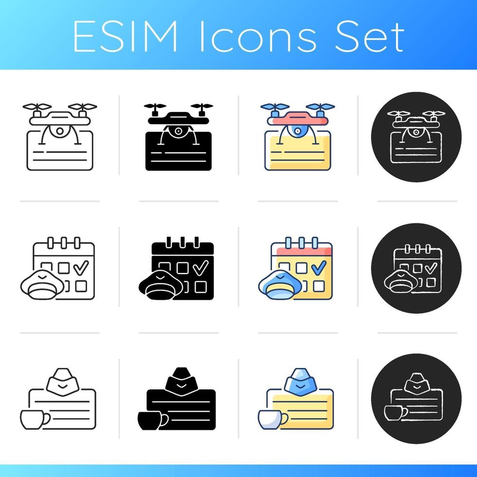 Aviation icons set vector