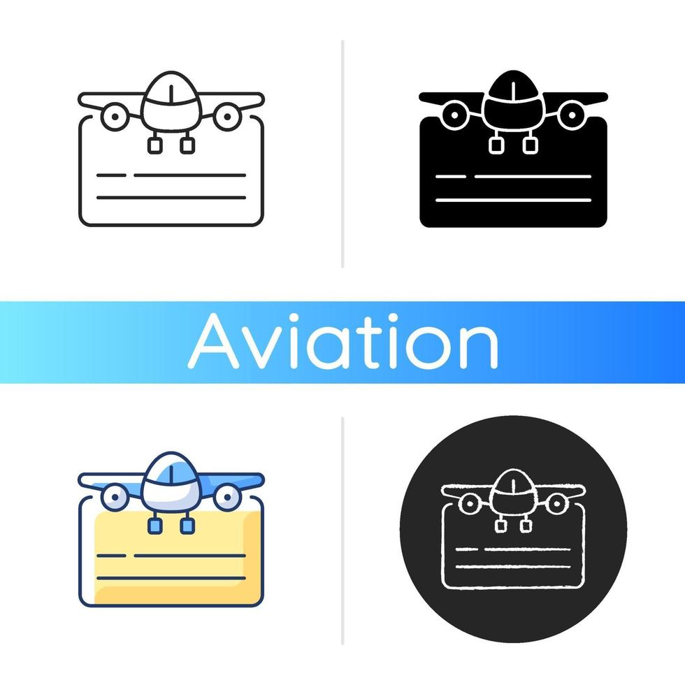 Pilot license icon vector