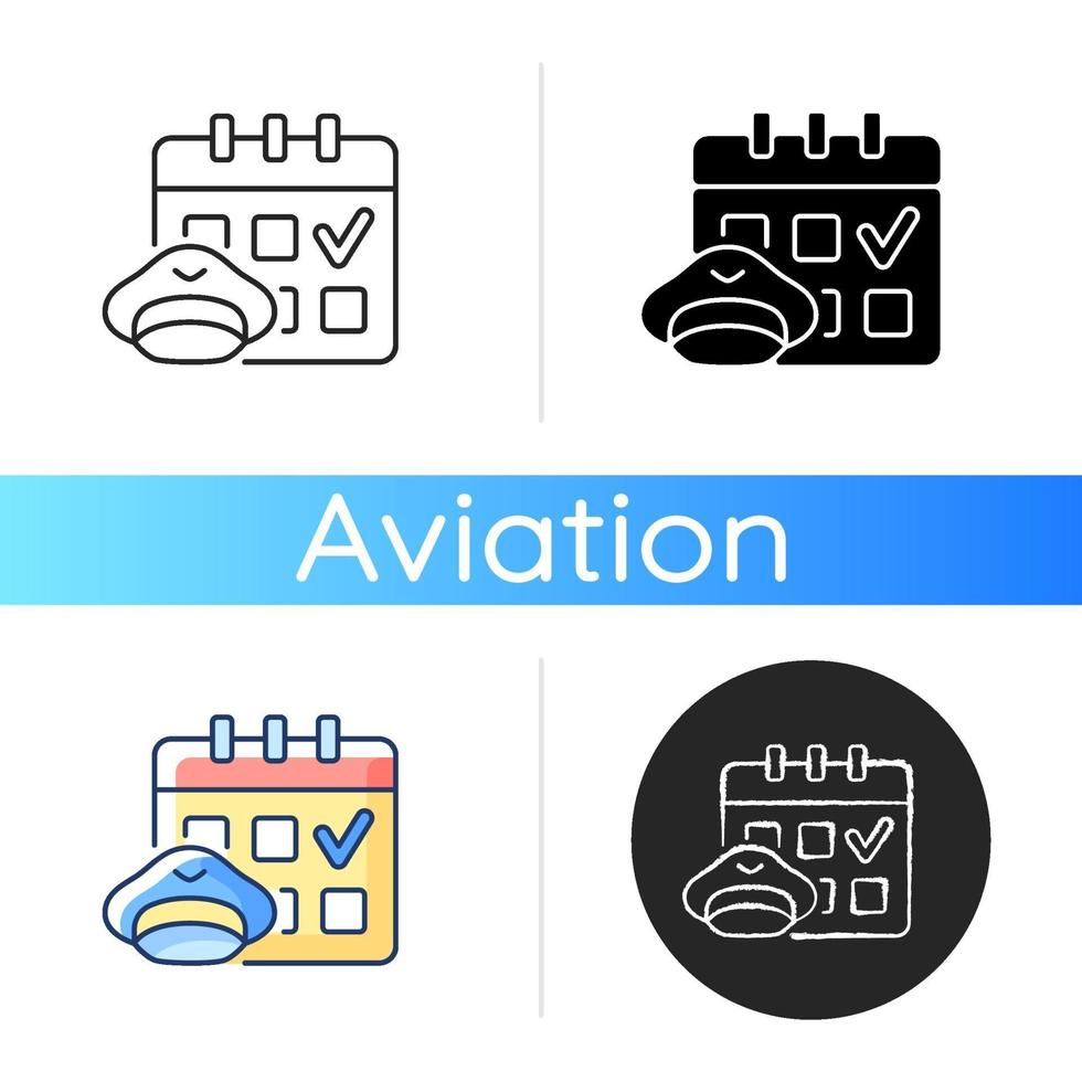 icono de programación de la tripulación vector