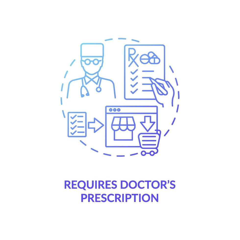Requires doctor s prescription concept icon vector