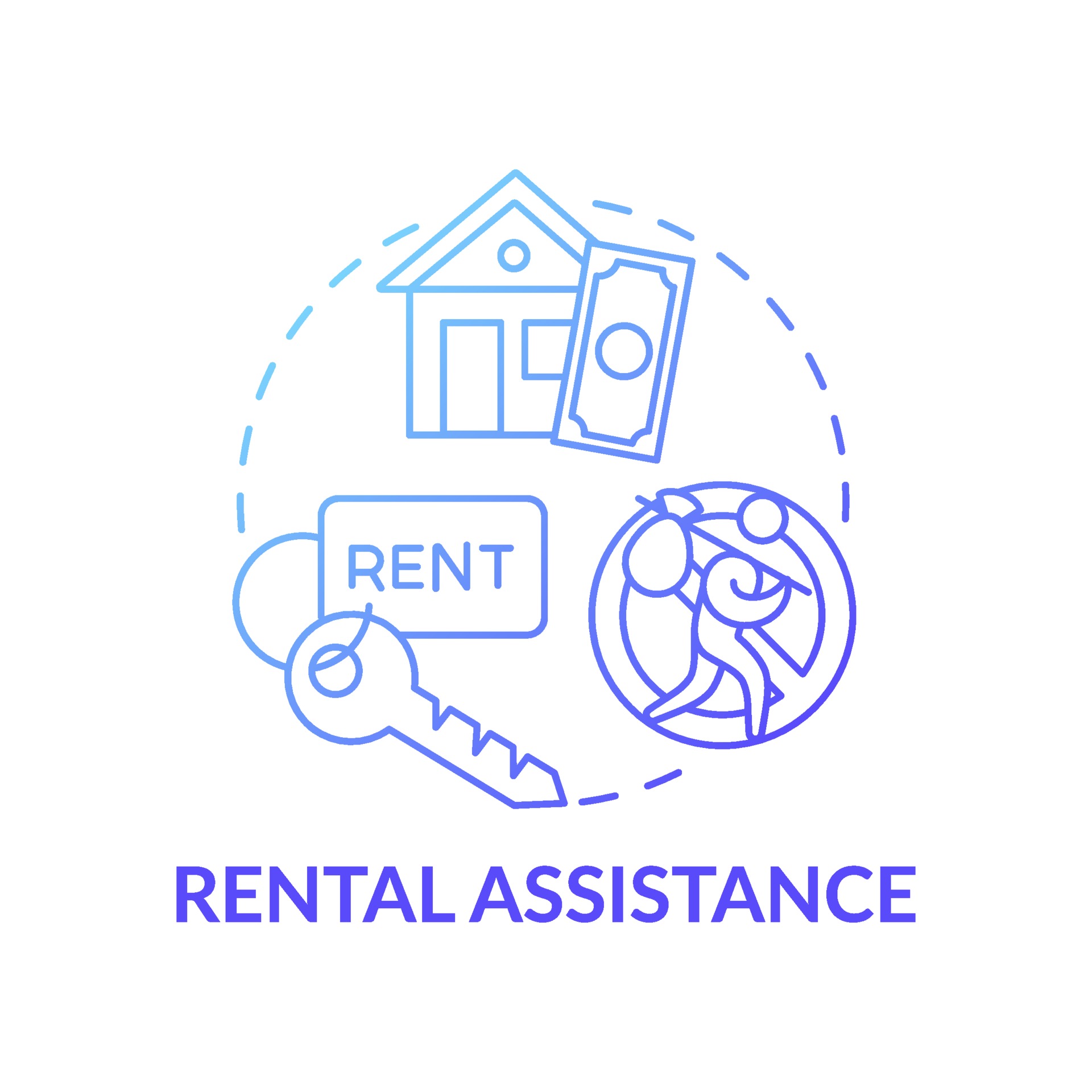 Rental assistance concept icon 2134207 Vector Art at Vecteezy