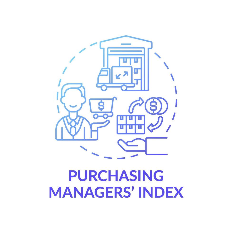 Purchasing manager index concept icon vector