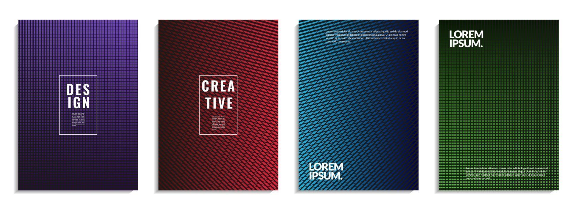 Cover set design. Abstract geometric shapes vector