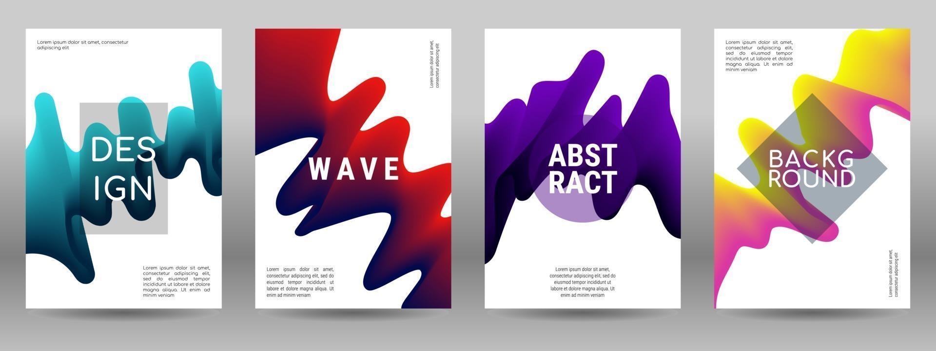 Collection of modern abstract covers vector
