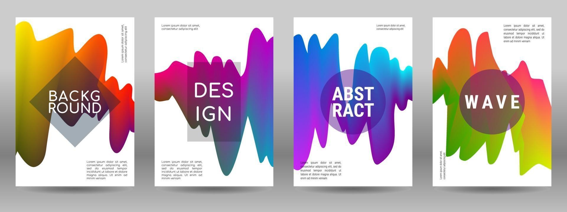 colección de portadas abstractas modernas vector