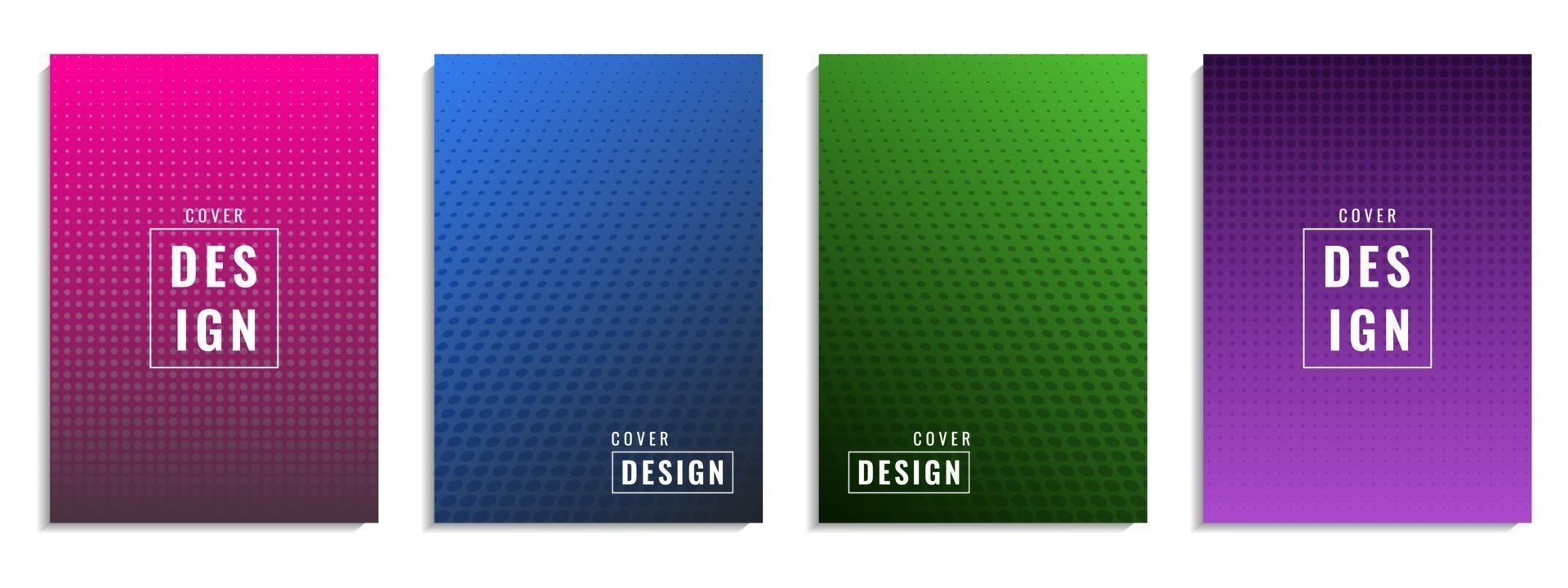 Minimal cover design. Colorful halftone dot shape vector