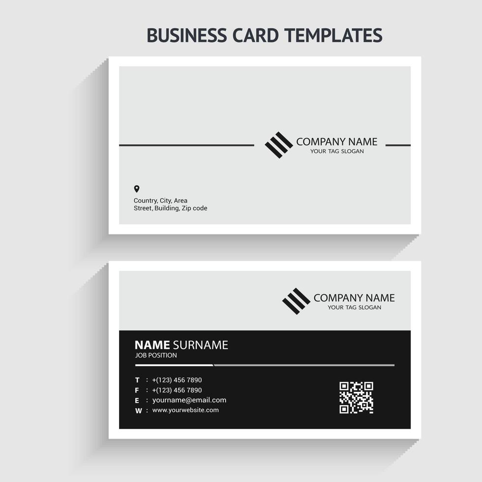 plantilla de tarjeta de visita simple. diseño de papelería, diseño plano, plantilla de impresión, ilustración vectorial. vector