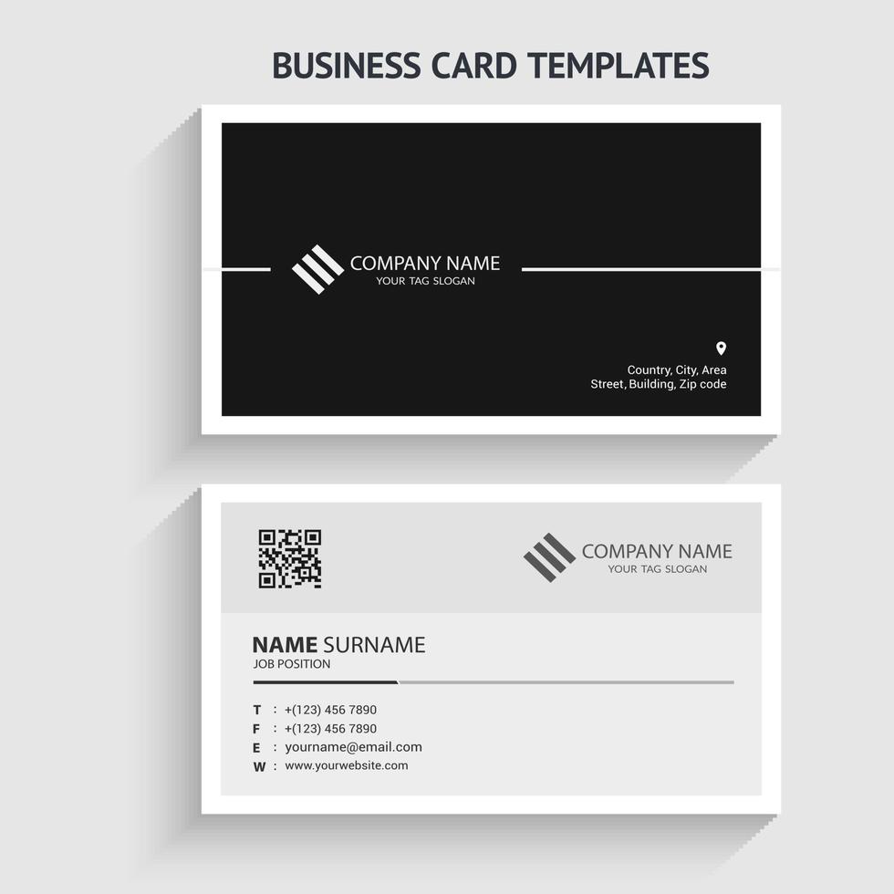 Simple Business Card Template. Stationery Design, Flat Design, Print Template, Vector illustration.