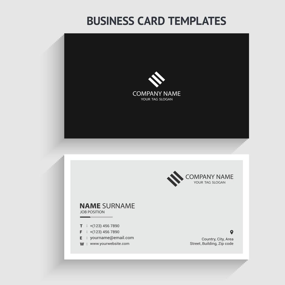 Simple Business Card Template. Stationery Design, Flat Design, Print Template, Vector illustration.