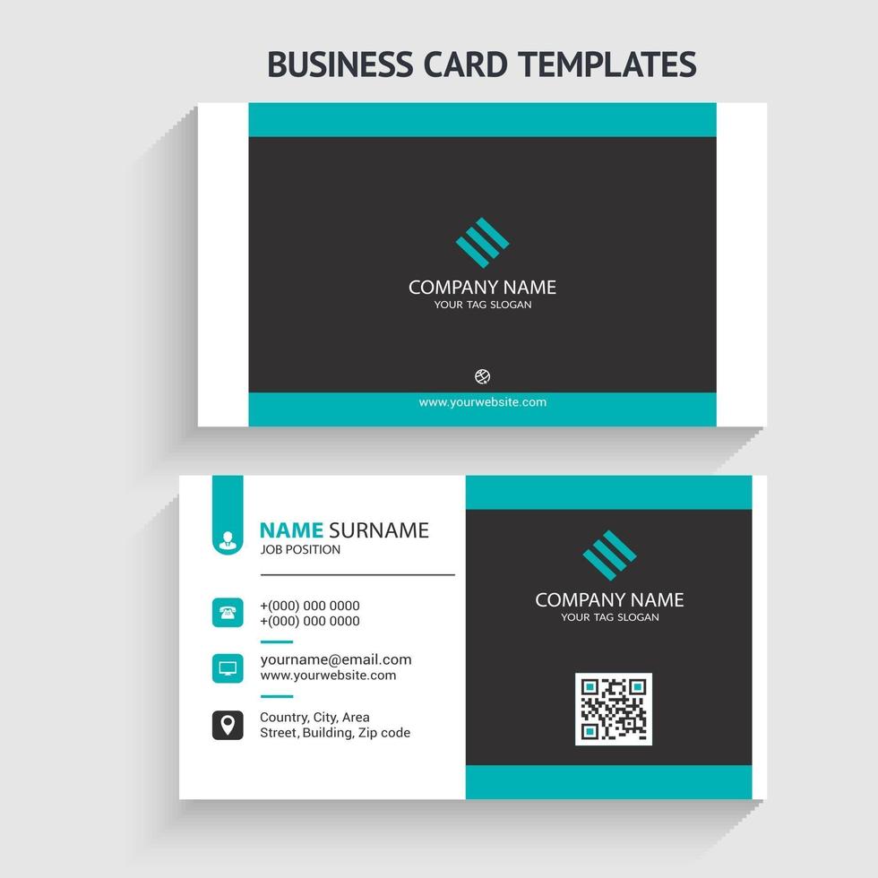 Modern Business Card Template. Stationery Design, Flat Design, Print Template, Vector illustration.