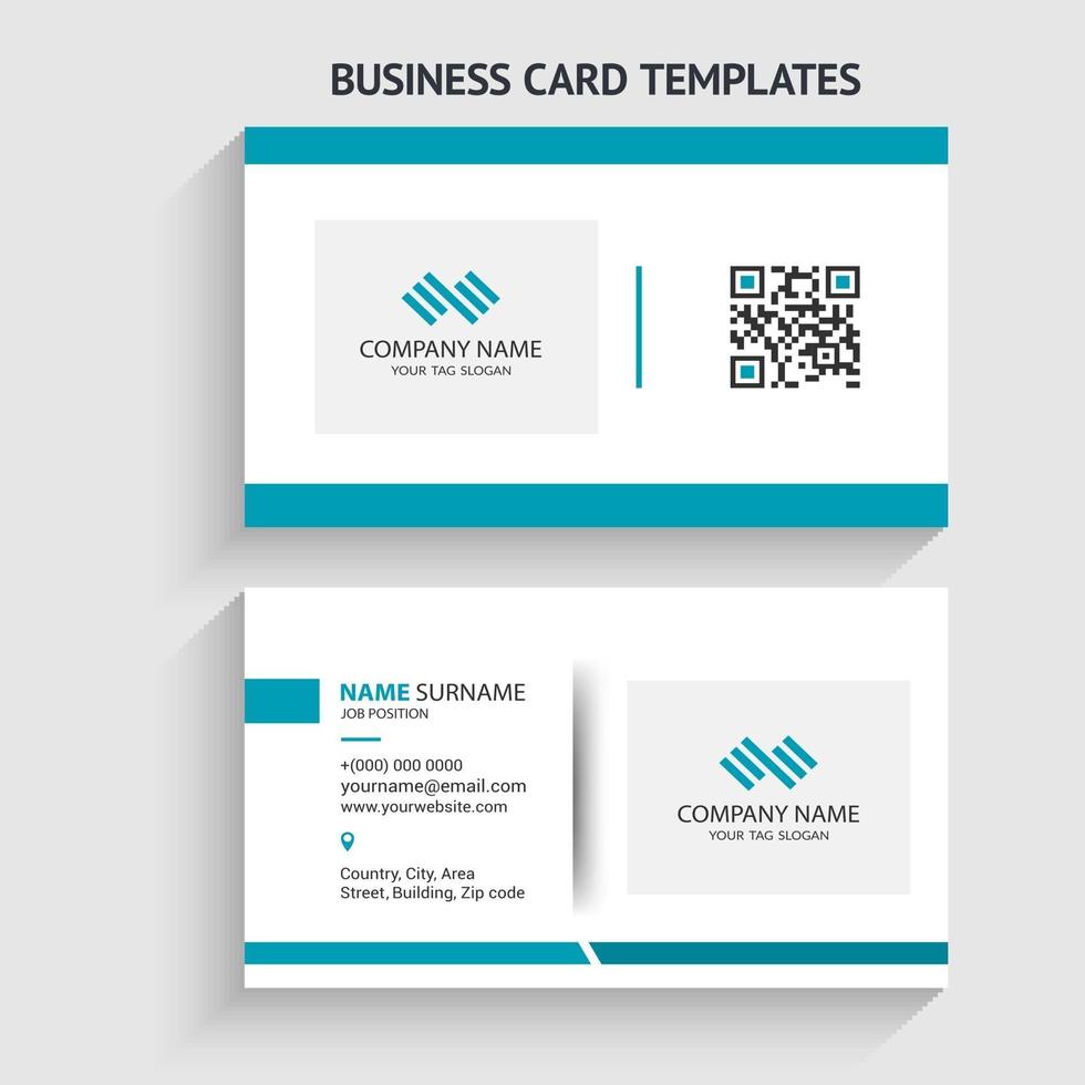 Modern Business Card Template. Stationery Design, Flat Design, Print Template, Vector illustration.