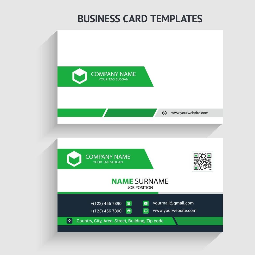 Modern Business Card Template. Stationery Design, Flat Design, Print Template, Vector illustration.