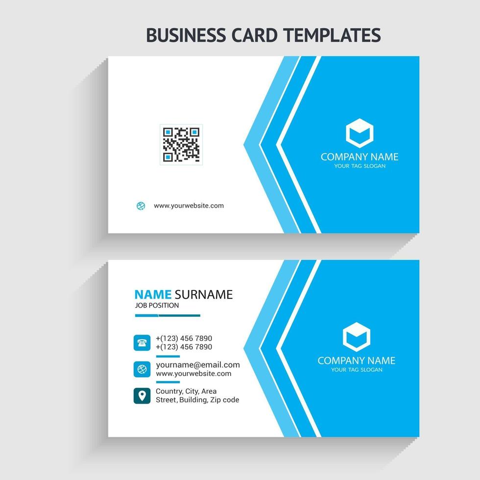 Modern Business Card Template. Stationery Design, Flat Design, Print Template, Vector illustration.