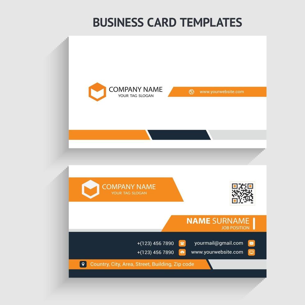 Modern Business Card Template. Stationery Design, Flat Design, Print Template, Vector illustration.