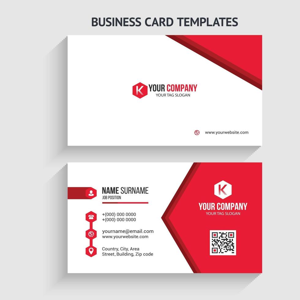 Modern Business Card Template. Stationery Design, Flat Design, Print Template, Vector illustration.