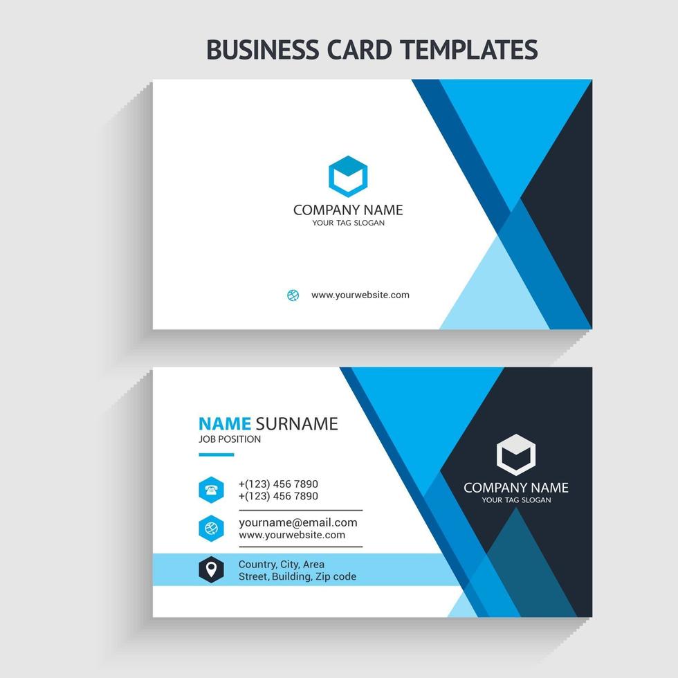 Modern Business Card Template. Stationery Design, Flat Design, Print Template, Vector illustration.