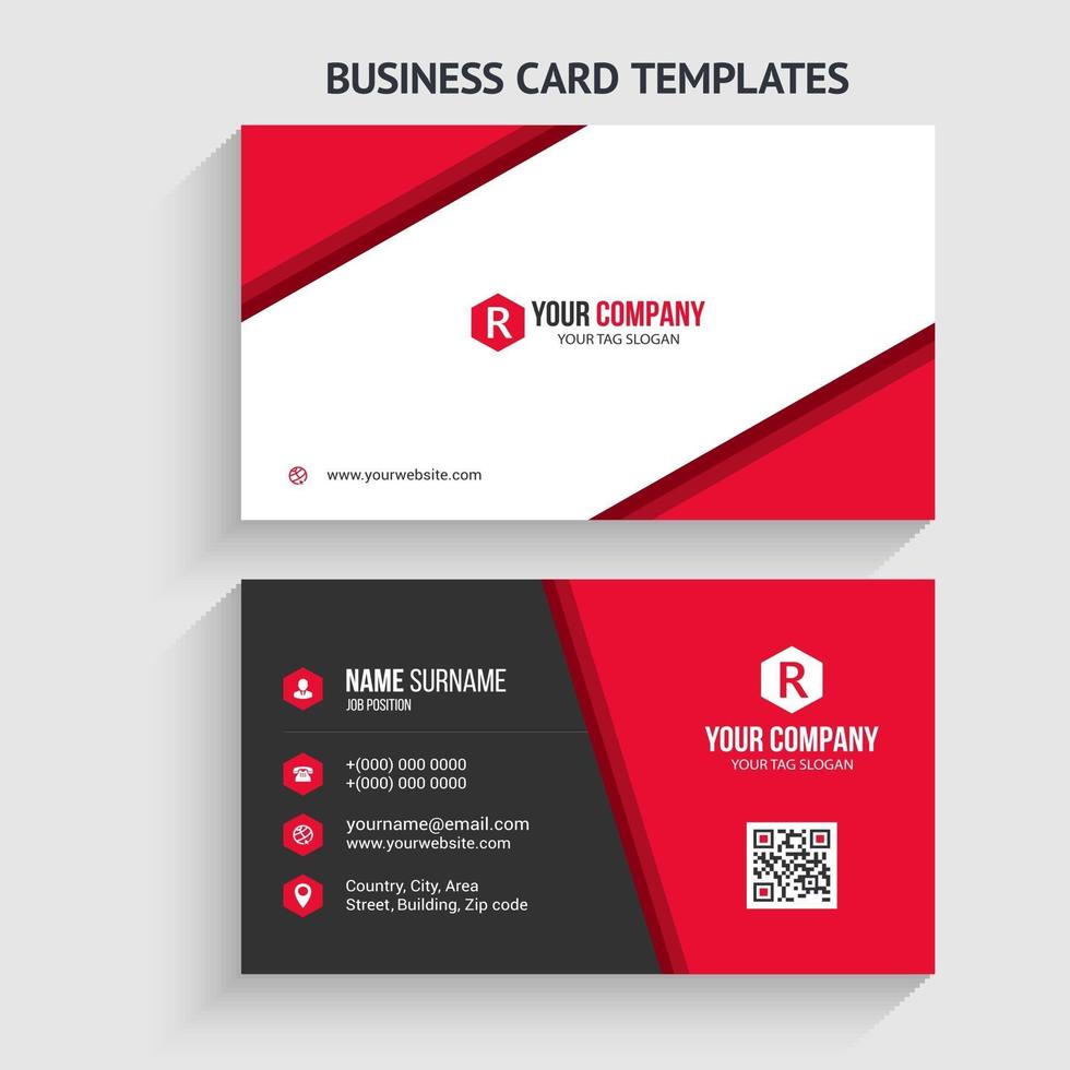 Modern Business Card Template. Stationery Design, Flat Design, Print Template, Vector illustration.