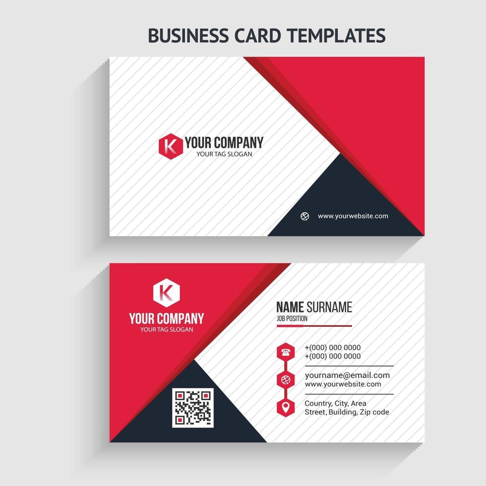 Modern Business Card Template. Stationery Design, Flat Design, Print Template, Vector illustration.