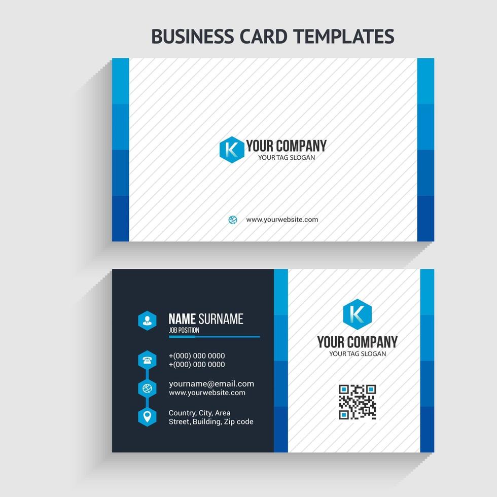 Modern Business Card Template. Stationery Design, Flat Design, Print Template, Vector illustration.