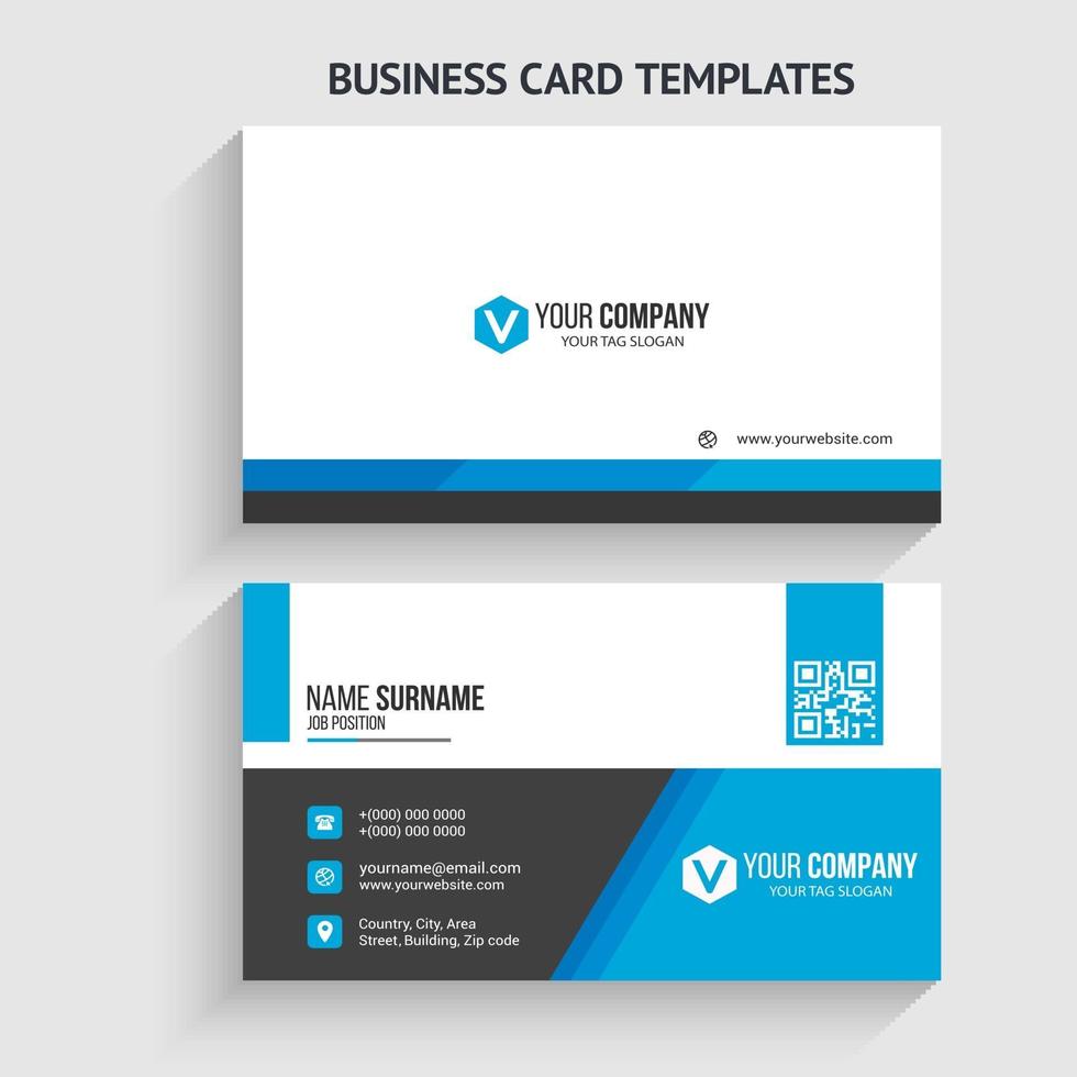 Modern Business Card Template. Stationery Design, Flat Design, Print Template, Vector illustration.