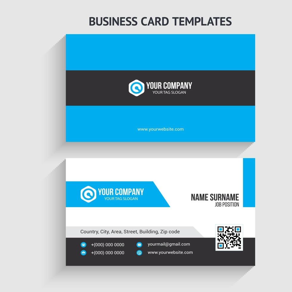 Modern Business Card Template. Stationery Design, Flat Design, Print Template, Vector illustration.