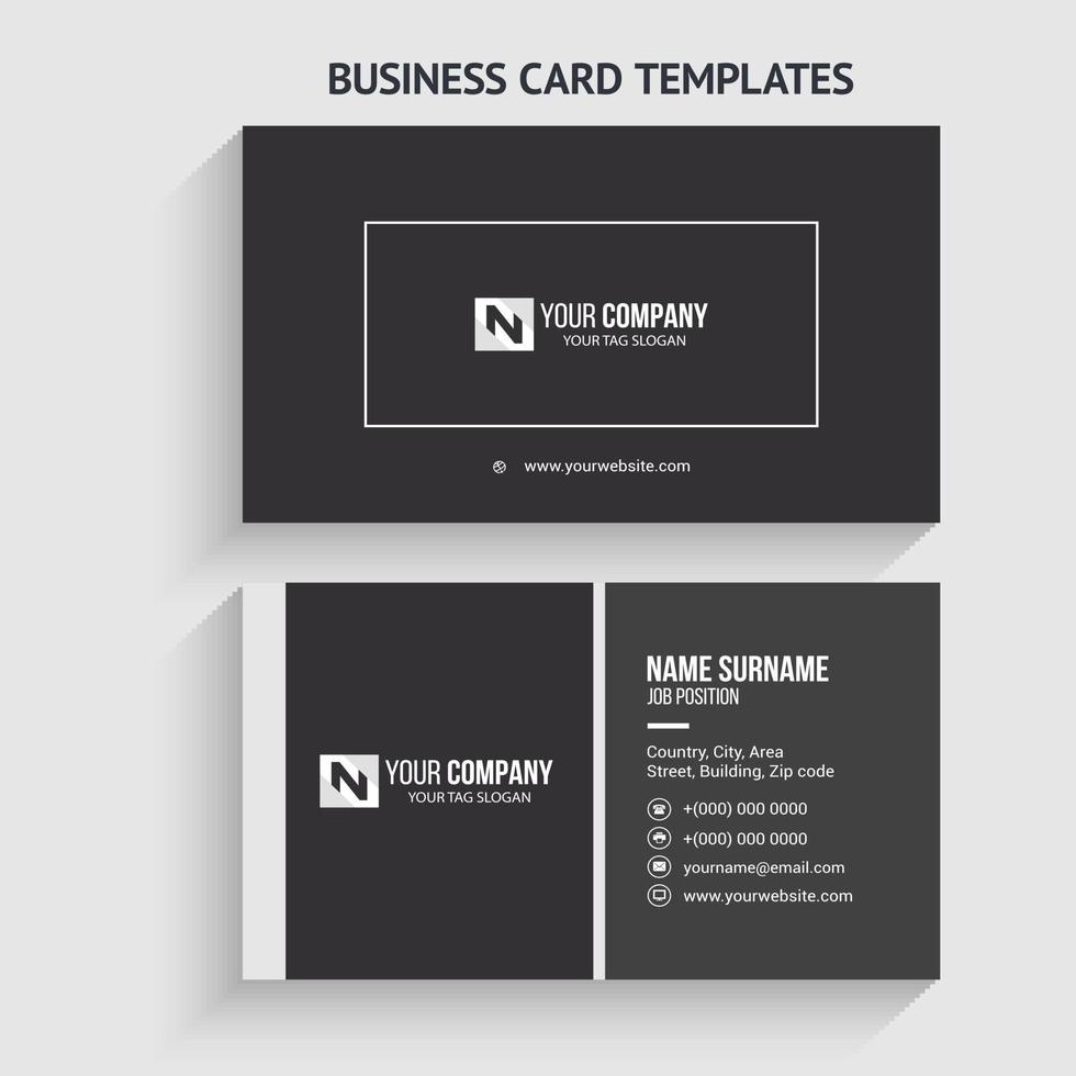 Modern Business Card Template. Stationery Design, Flat Design, Print Template, Vector illustration.