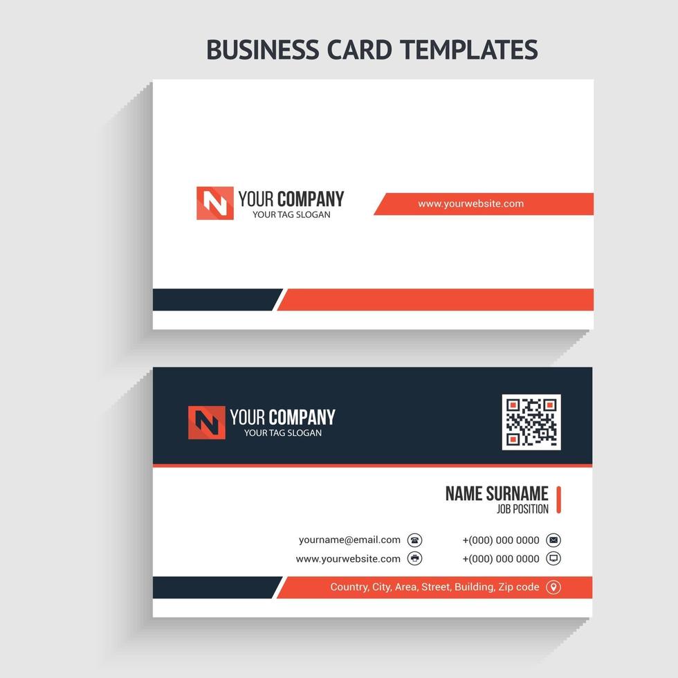 Modern Business Card Template. Stationery Design, Flat Design, Print Template, Vector illustration.