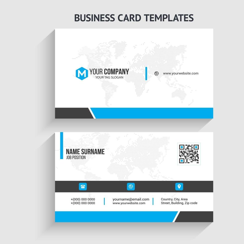 Modern Business Card Template. Stationery Design, Flat Design, Print Template, Vector illustration.