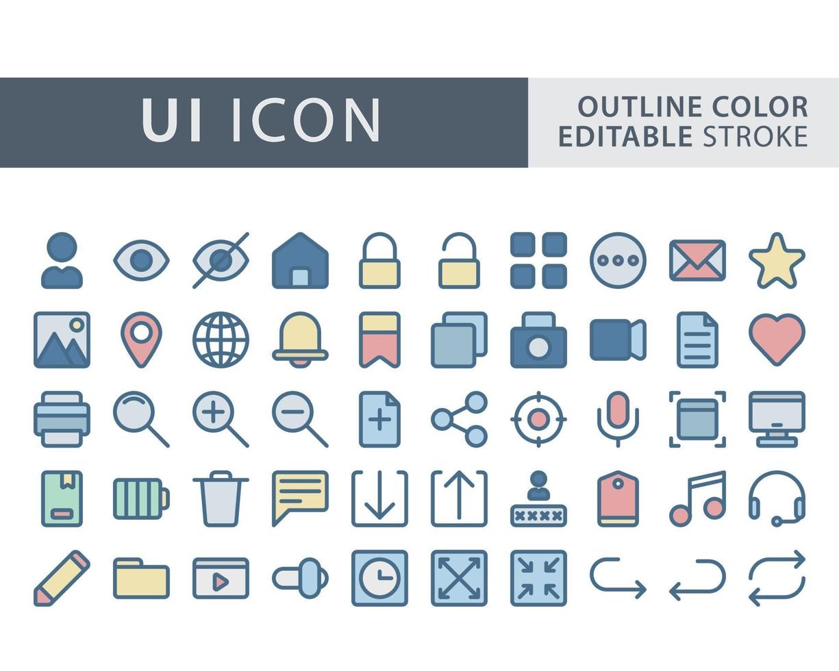 Set of User Interface icon set vector