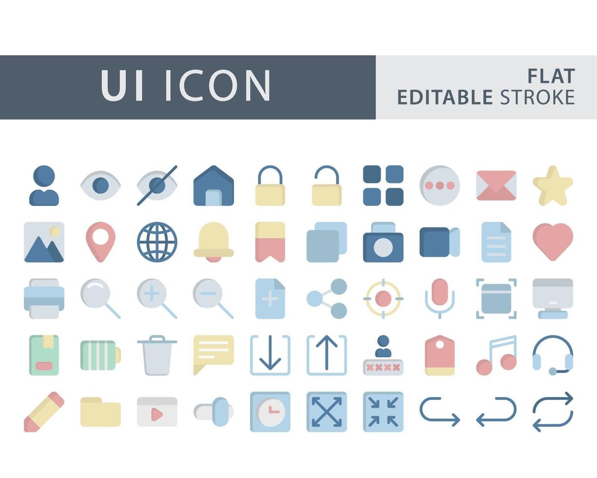 conjunto de conjunto de iconos de interfaz de usuario vector