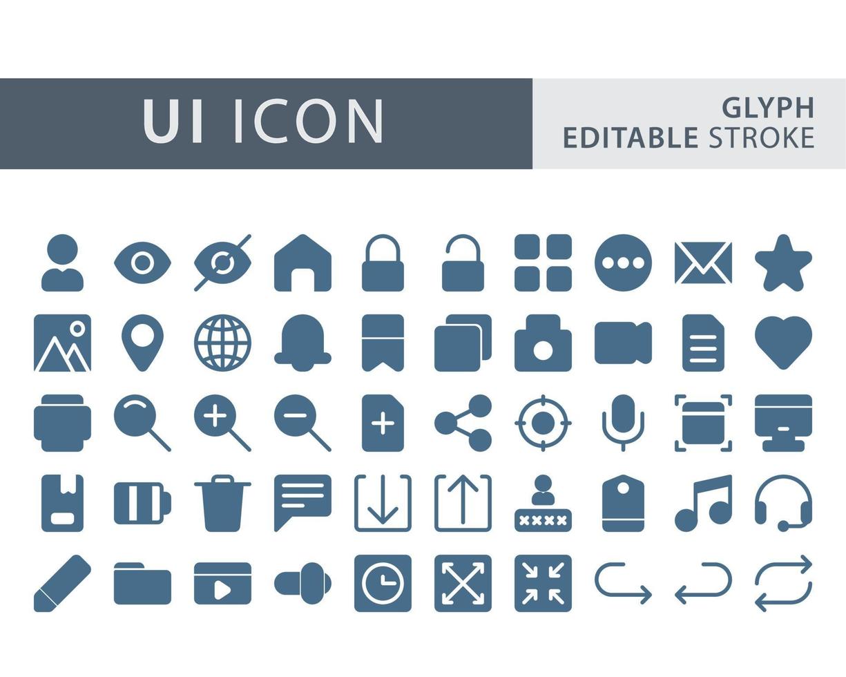 Set of User Interface icon set vector