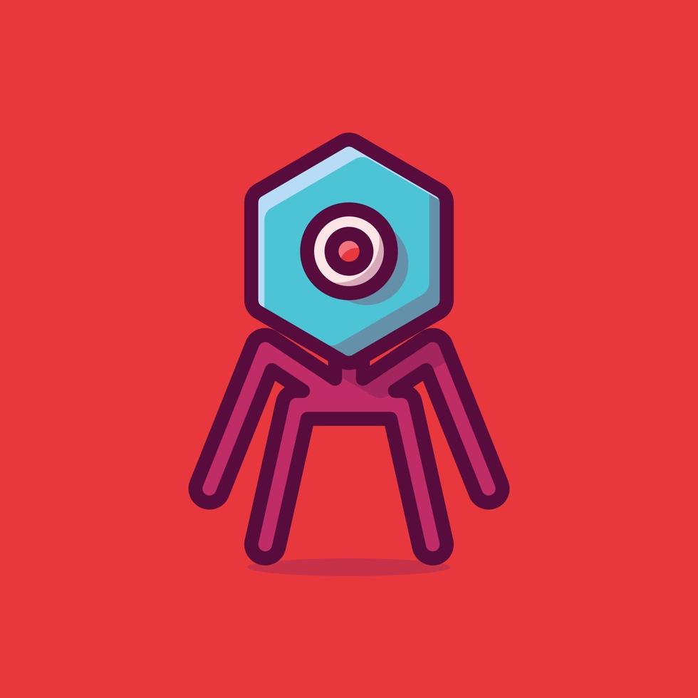 Ilustración de icono de vector de virus