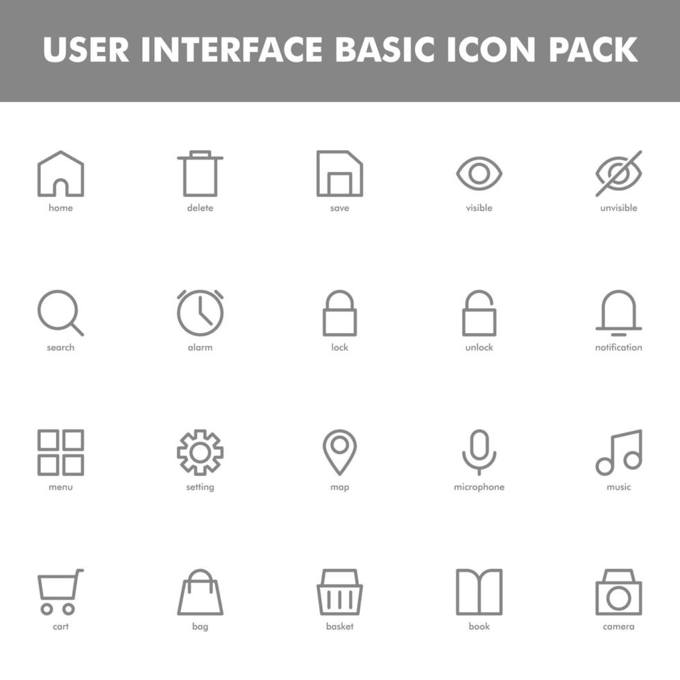 User interface icon pack isolated on white background. for your web site design, logo, app, UI. Vector graphics illustration and editable stroke. EPS 10.