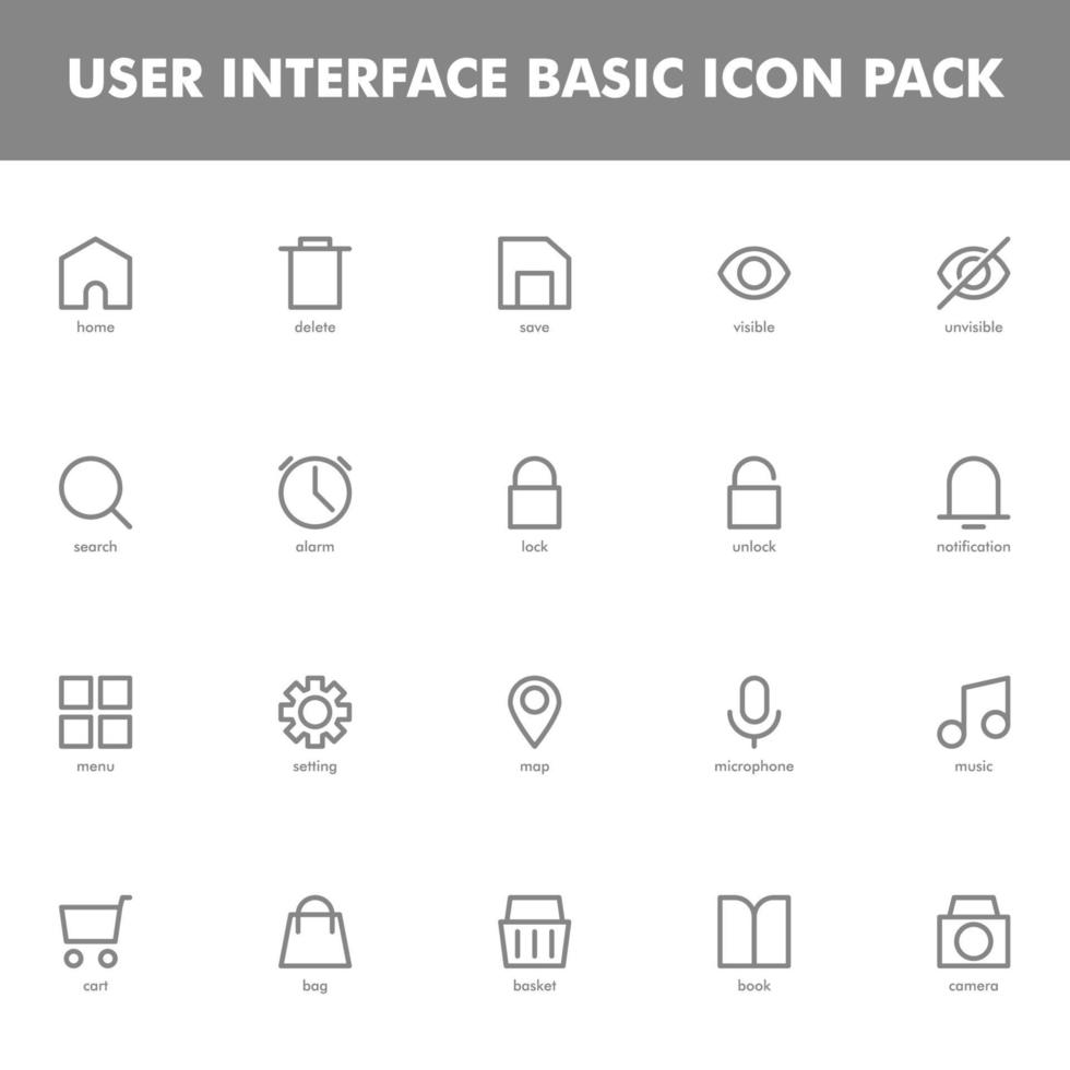 paquete de iconos de interfaz de usuario aislado sobre fondo blanco. para el diseño de su sitio web, logotipo, aplicación, interfaz de usuario. Ilustración de gráficos vectoriales y trazo editable. eps 10. vector